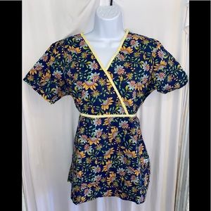 Liana Nurse Uniform Flowers Design